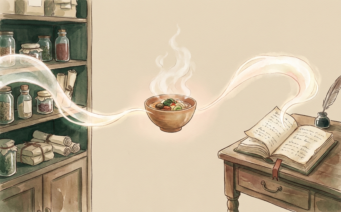 ナレッジとノウハウの掛け算 ― 材料の棚とレシピ帳が一皿の料理を生む